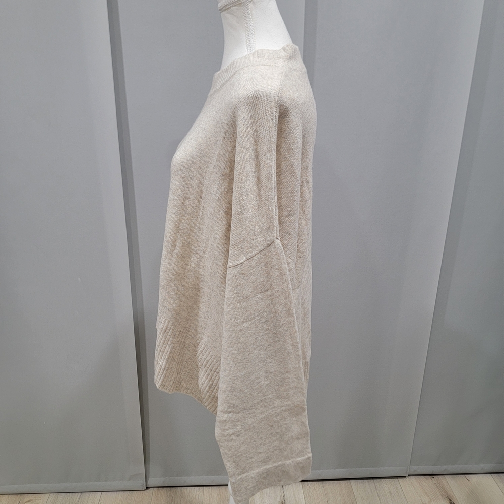a new day Relaxed Crewneck Sweater in Oatmeal - Picture 3 of 5
